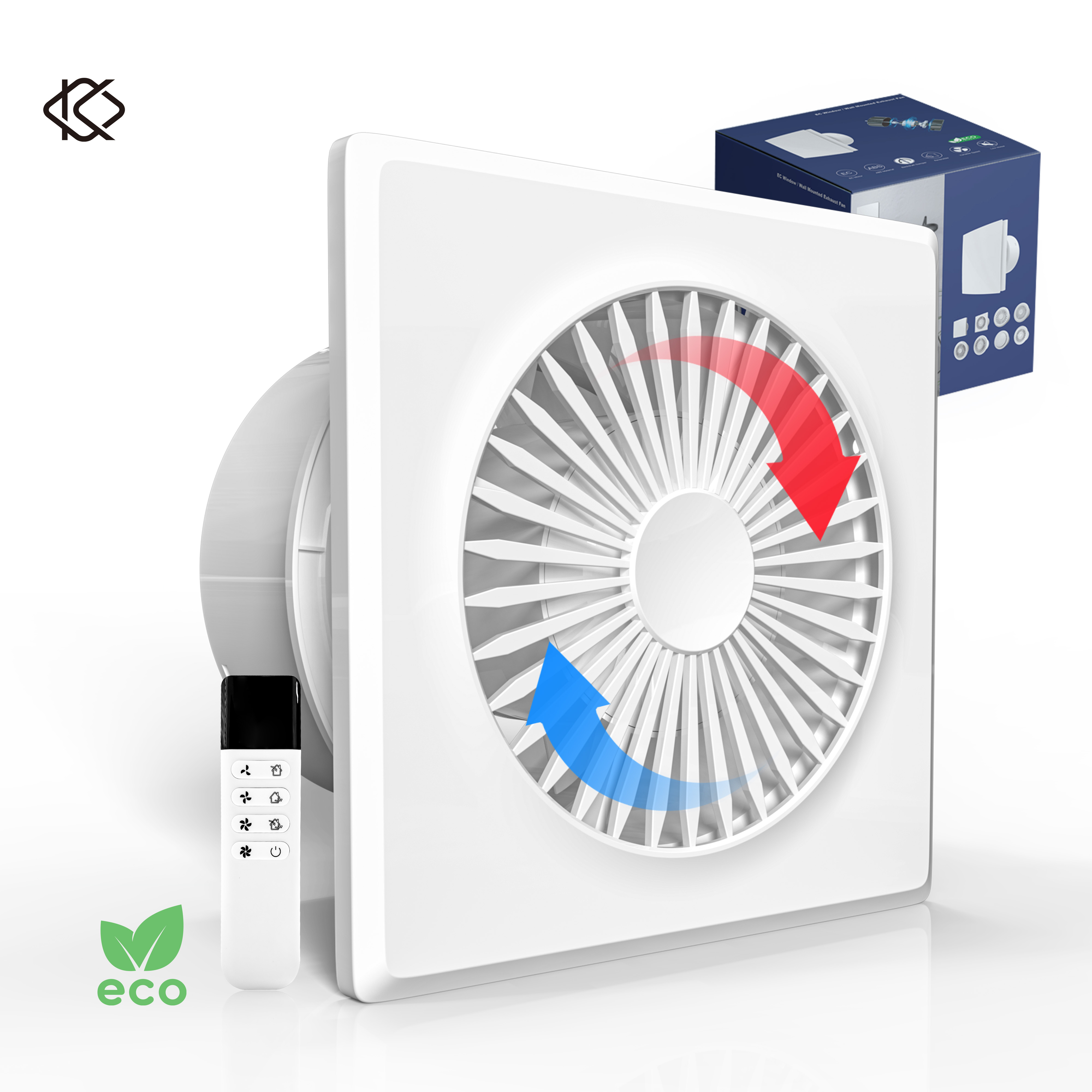 Home Bathroom Exhaust Fan - KCvents Reversible Ventilator Fan Exhaust Fan