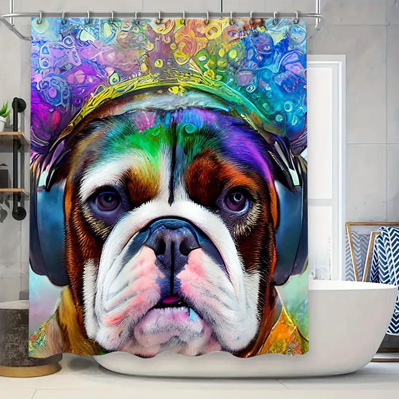 Home Decor Bathroom Ideas - Vibrant Animal Print Shower Curtain Modern