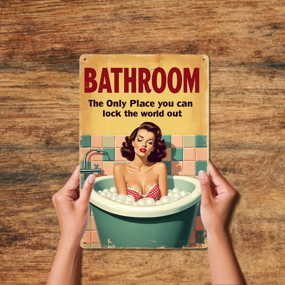 Funny Bathroom Rules Vintage M - Home Decor Bathroom Ideas avaliação e preço