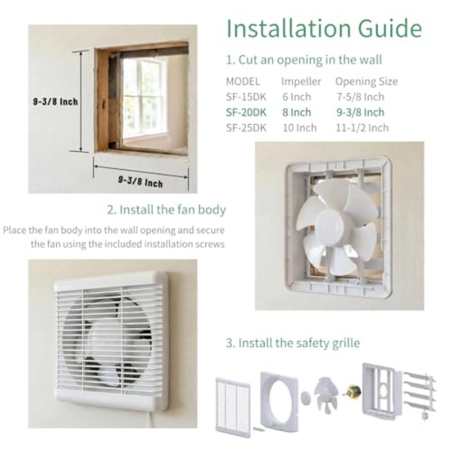 8 Window Shutter Exhaust Fan x - Home Bathroom Extractor Fan avaliação e preço