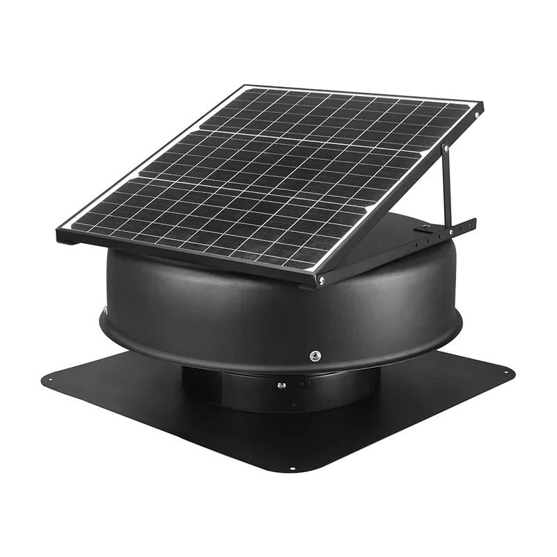 Solar Powered Attic Roof Black - Home Bathroom Vent Fans avaliação e preço