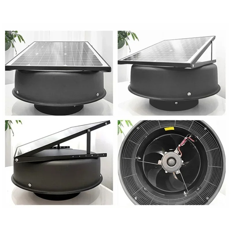Solar Powered Attic Roof Black - Home Bathroom Vent Fans avaliação e preço