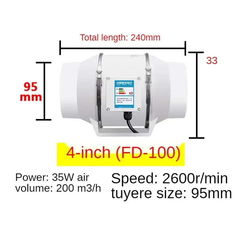 4/5/6 inch Exhaust Fan Home Si - Home Bathroom Extractor Fan avaliação e preço