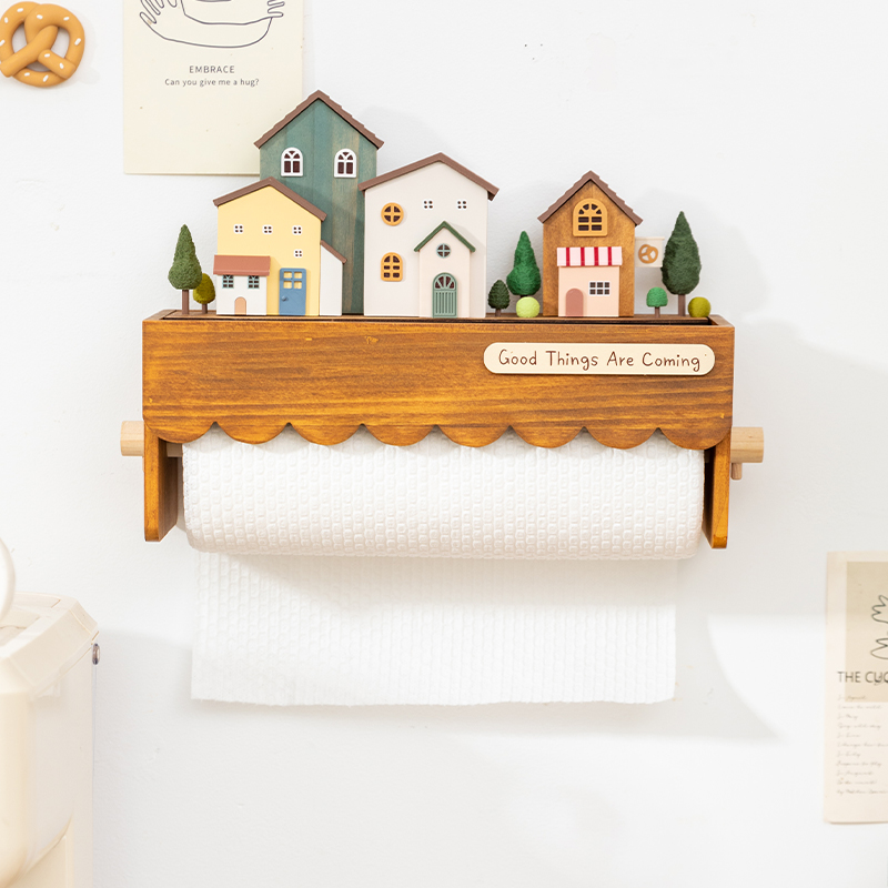 Wood Wall Mounted Paper Towel  - Home Bathroom Paper Towel Dispenser avaliação e preço