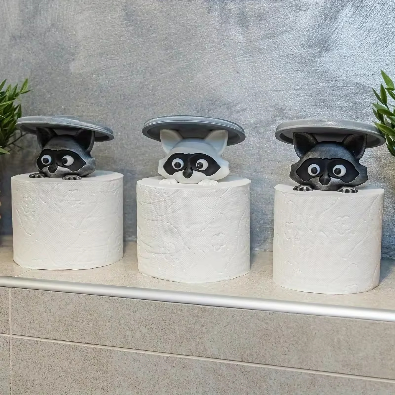 Cute Raccoon Toilet Paper Hold - Home Decor Bathroom Ideas avaliação e preço
