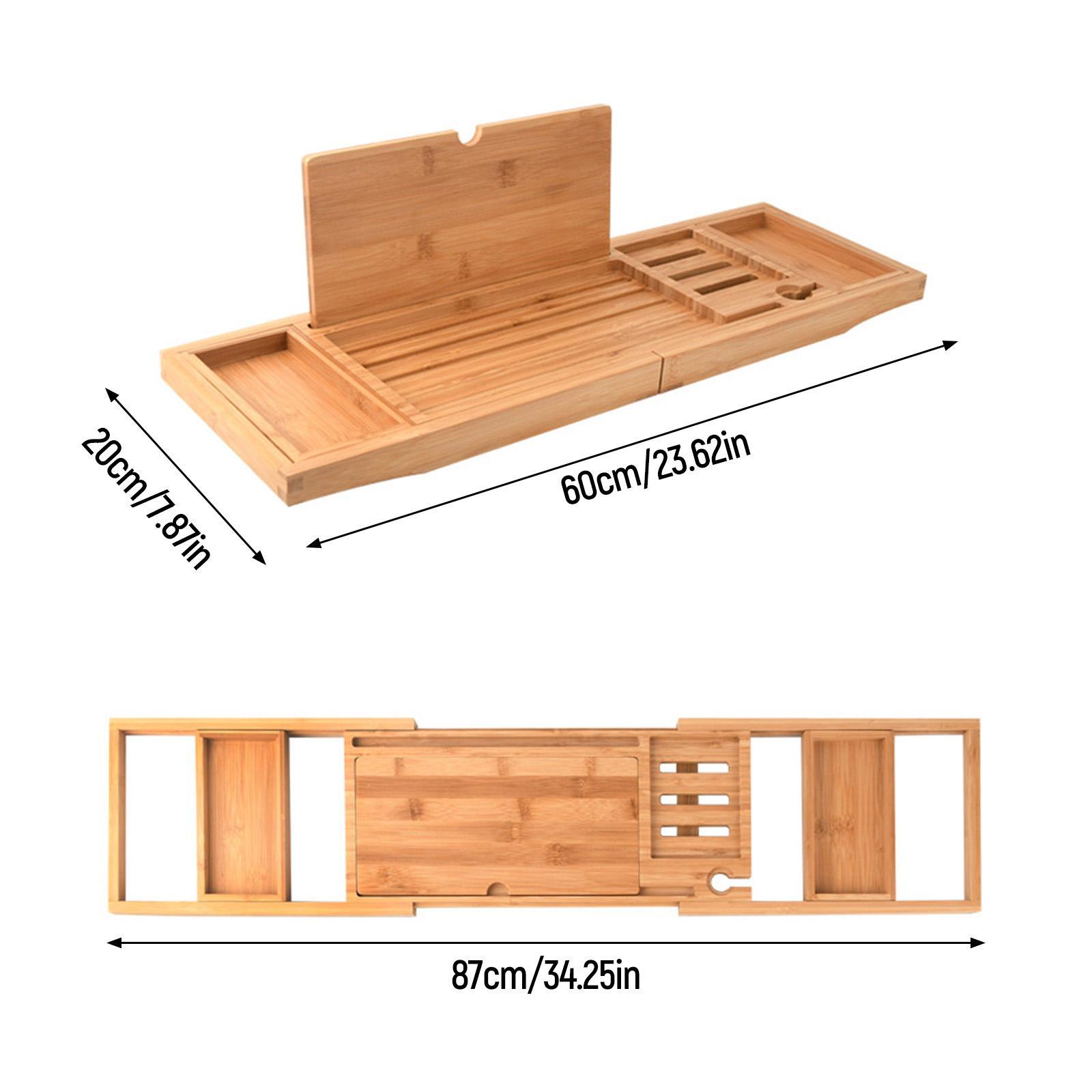 Premium Wooden Bathtub Caddy T - Bath Caddy Tray avaliação e preço