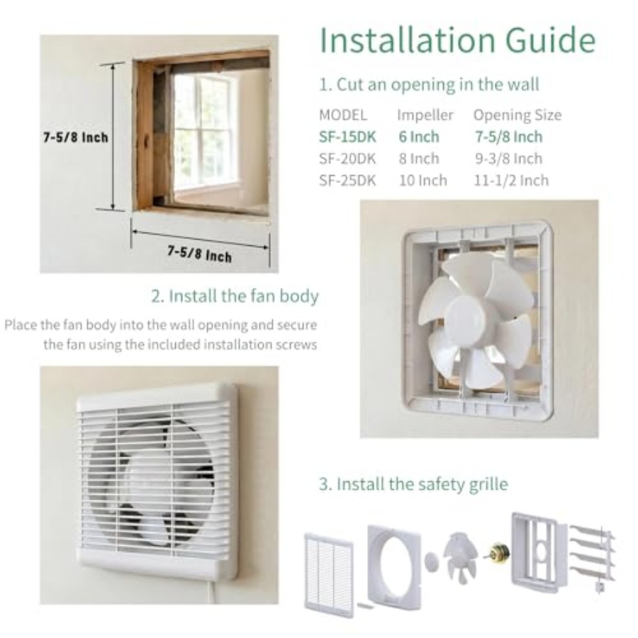 6 ch Small Wdow Shutter Exhaus - Home Bathroom Extractor Fan avaliação e preço