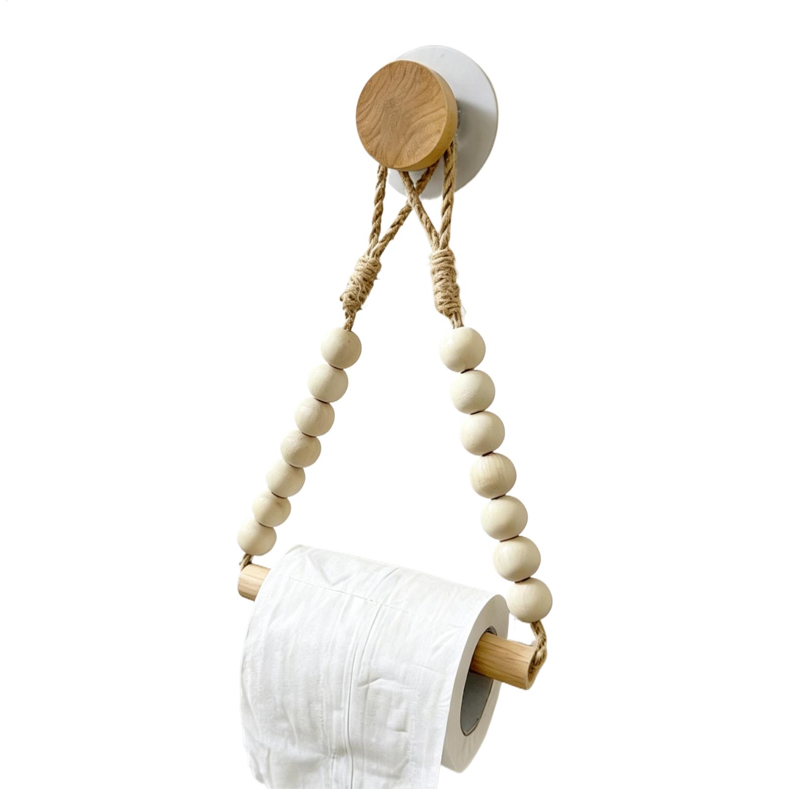Toilet Paper Holder Wood Bead  - Home Bathroom Paper Towel Dispenser avaliação e preço