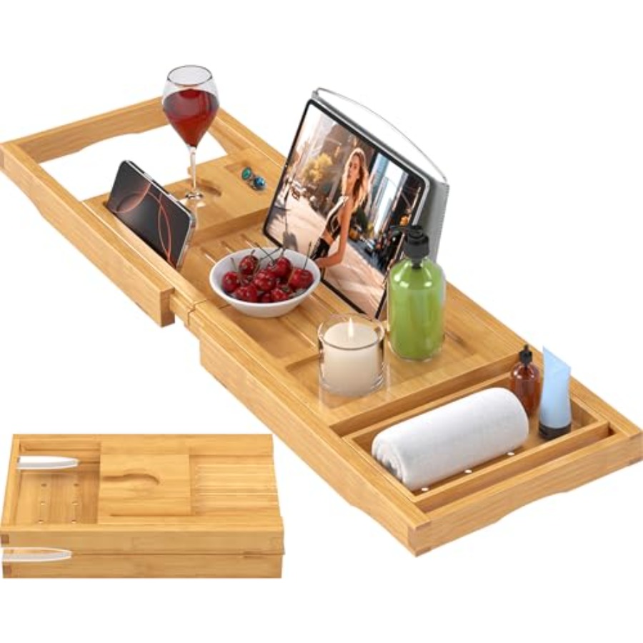 Foldable Bathtub Caddy Tray fo - Bath Caddy Tray avaliação e preço