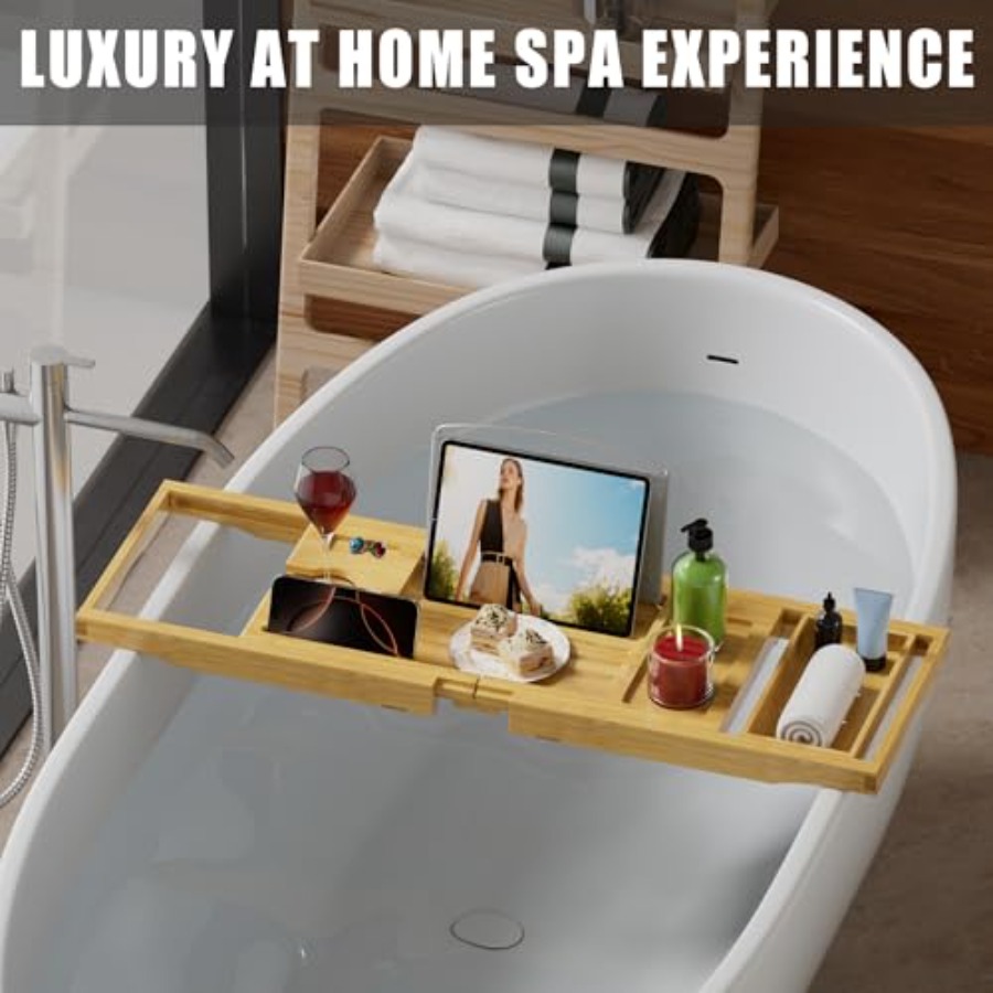 Foldable Bathtub Caddy Tray fo - Bath Caddy Tray avaliação e preço