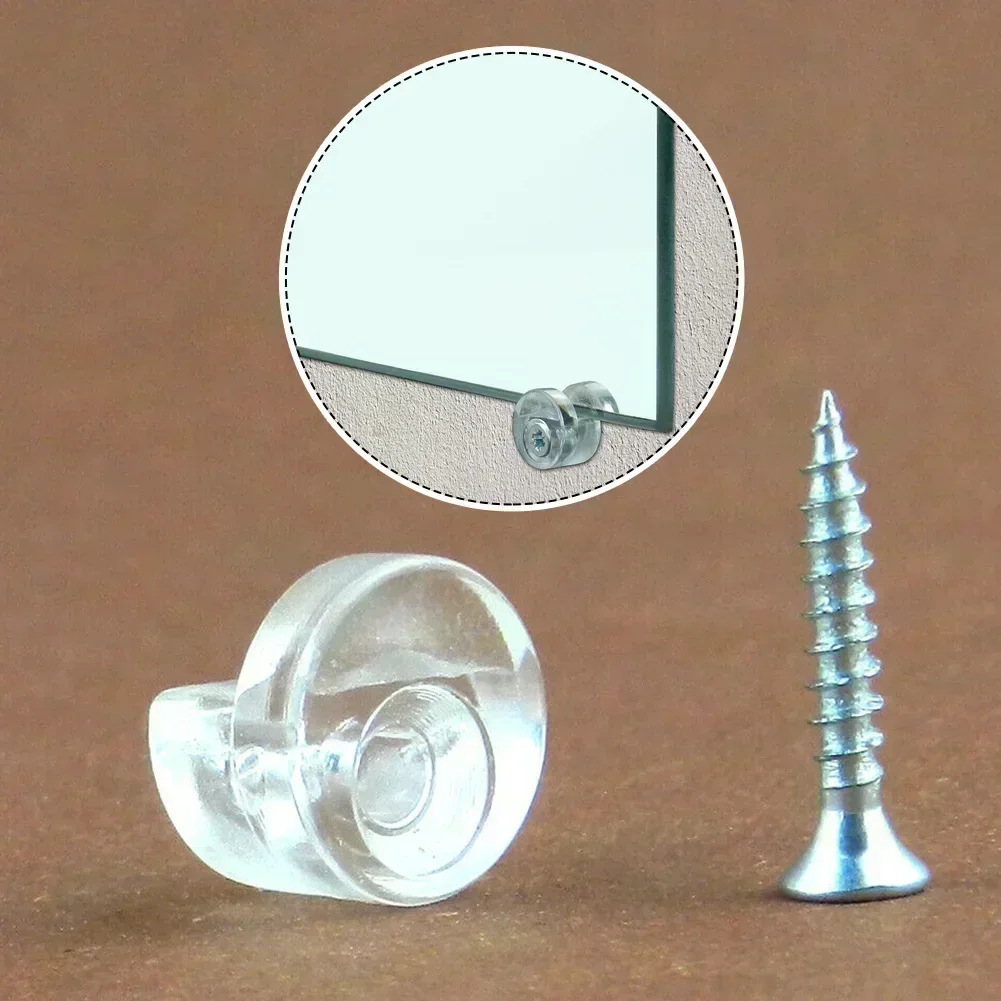 4PCS Mirror Fixing Clips Glass - Home Hardware Bathroom Mirrors avaliação e preço