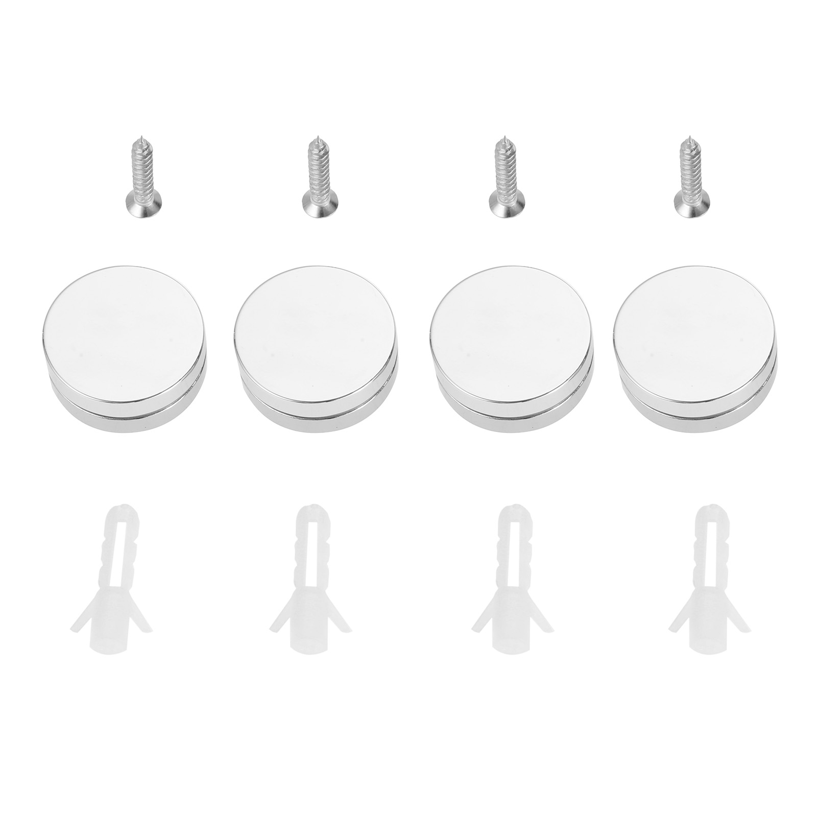 4Pcs 27mm Round Glass Clamp Mi - Home Hardware Bathroom Mirrors avaliação e preço