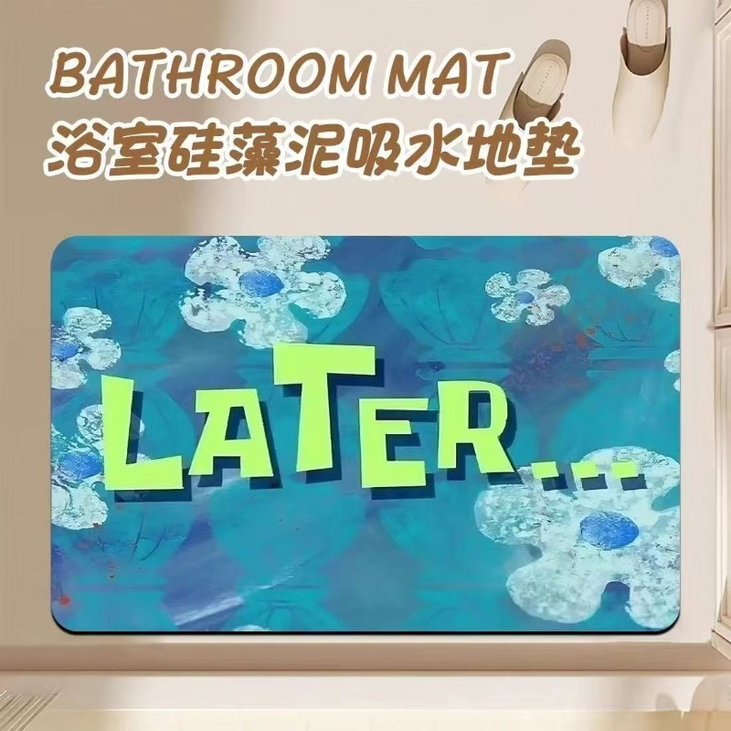 Anime Cartoon Diatom Mud Bathr - Home Goods Bathroom Accessories avaliação e preço
