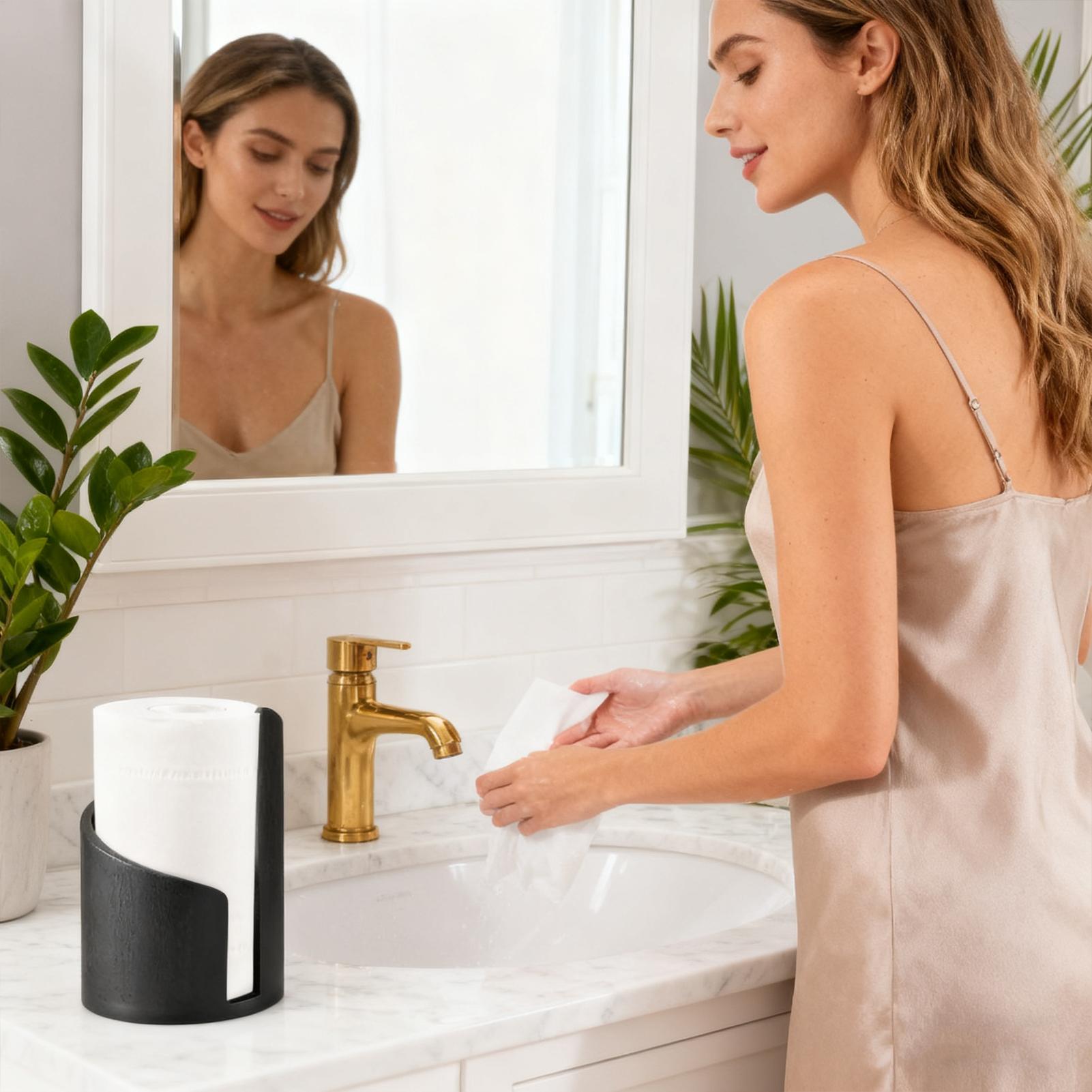 Wood Paper Towel Holder Farmho - Home Bathroom Paper Towel Dispenser avaliação e preço