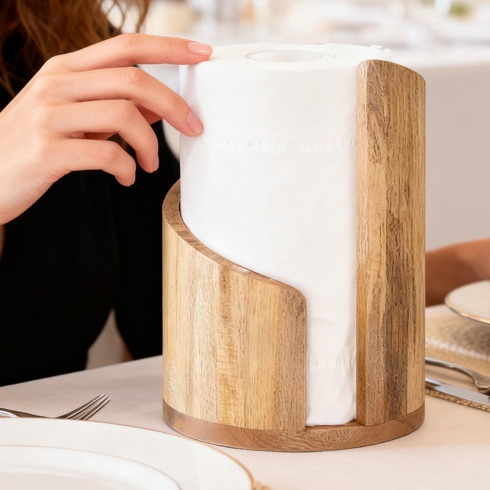 Wood Paper Towel Holder Farmho - Home Bathroom Paper Towel Dispenser avaliação e preço