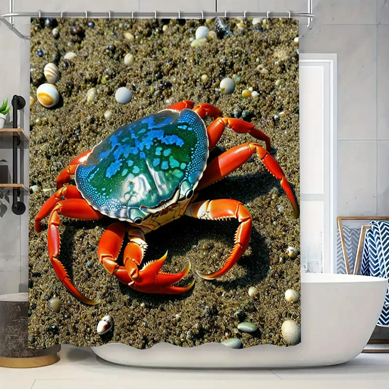 3D Printed Shower Curtain Blue - Home Decor Bathroom Ideas avaliação e preço