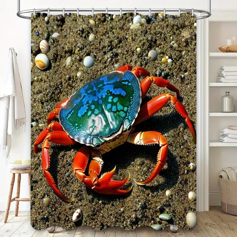 3D Printed Shower Curtain Blue - Home Decor Bathroom Ideas avaliação e preço