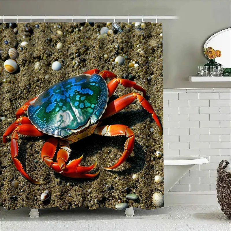 3D Printed Shower Curtain Blue - Home Decor Bathroom Ideas avaliação e preço