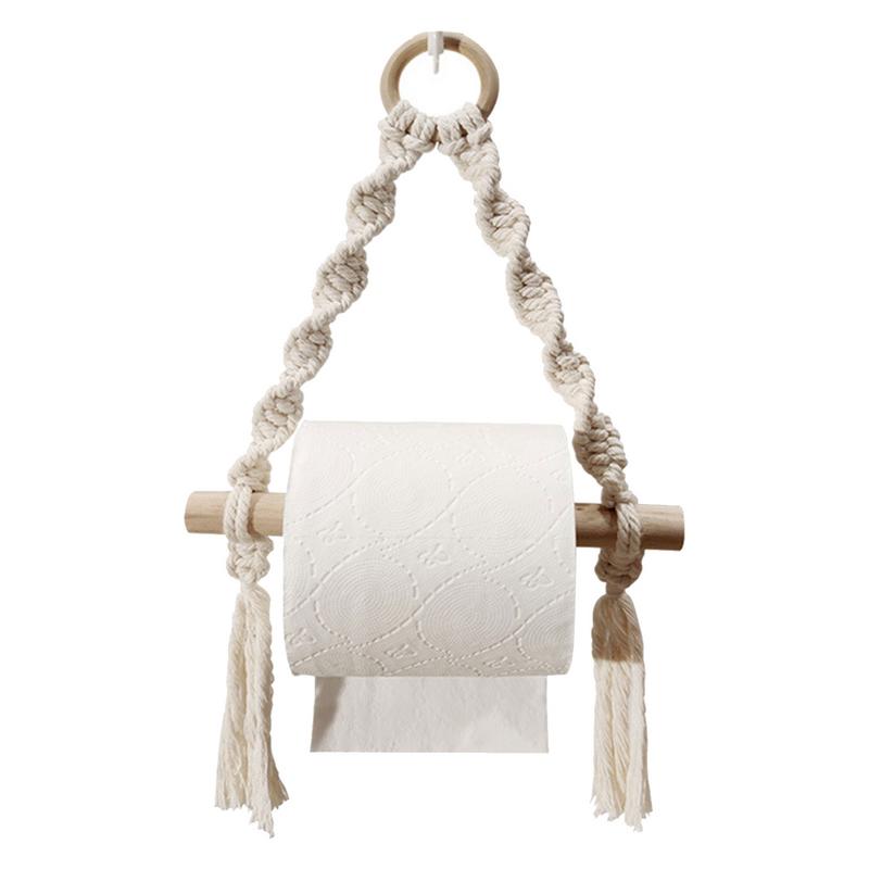 Hand Woven Wooden Toilet Paper - Home Bathroom Paper Towel Dispenser avaliação e preço