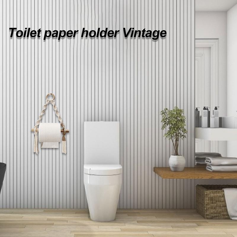 Hand Woven Wooden Toilet Paper - Home Bathroom Paper Towel Dispenser avaliação e preço