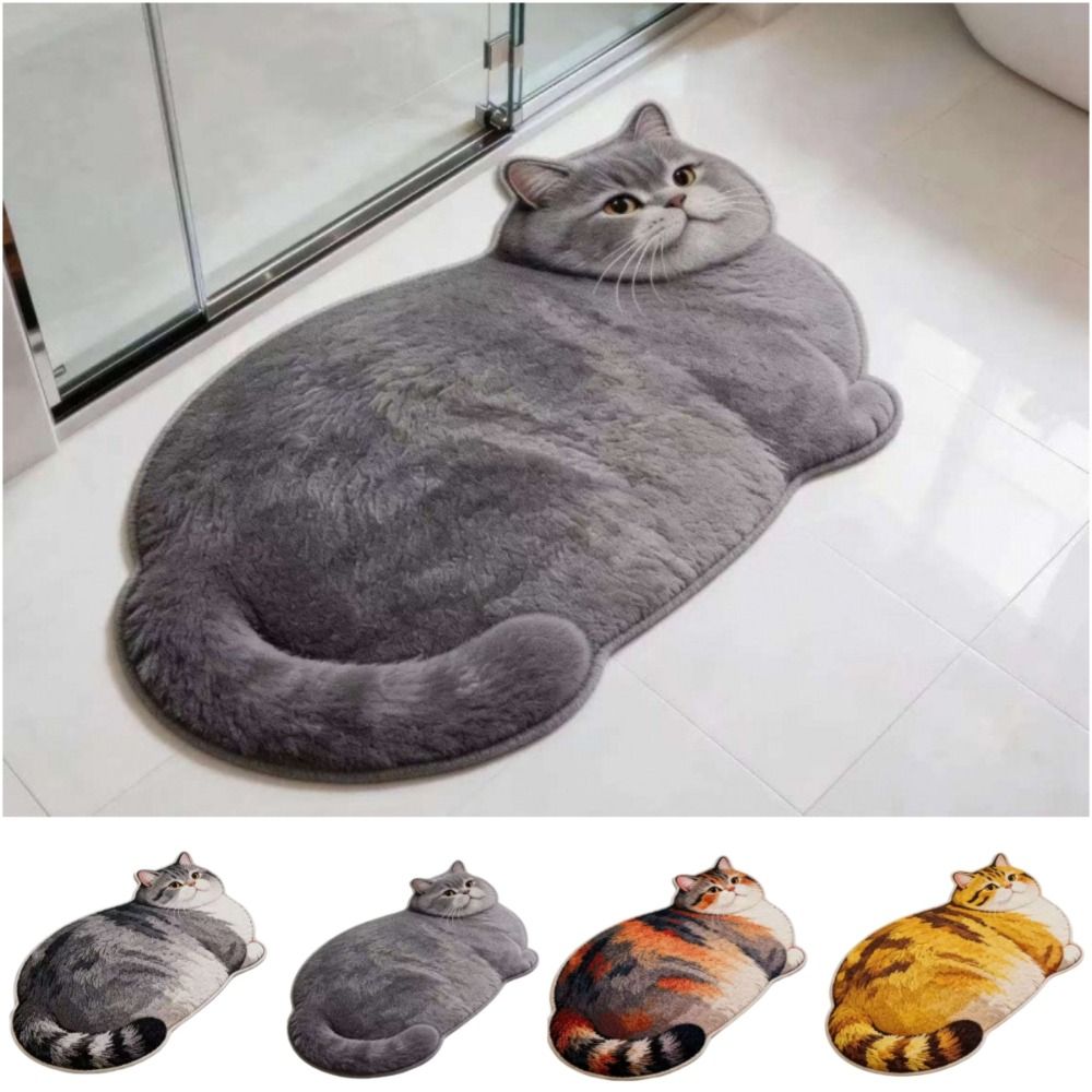 40*60cm Cute Cat Crystal Velve - Home Bathroom Floor Mats avaliação e preço