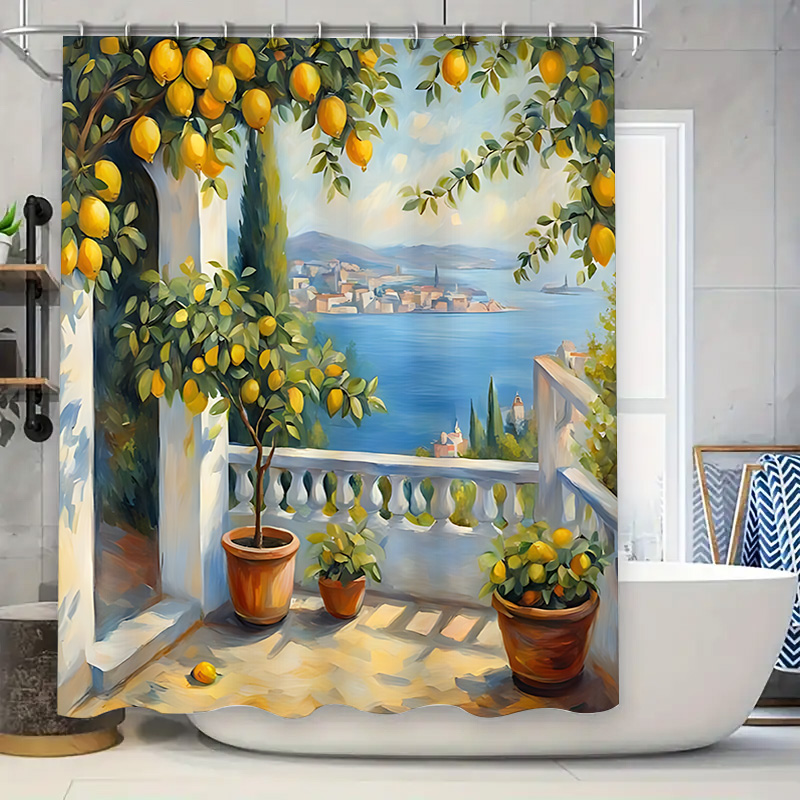 Mediterranean Lemon Garden Sho - Home Decor Bathroom Ideas avaliação e preço