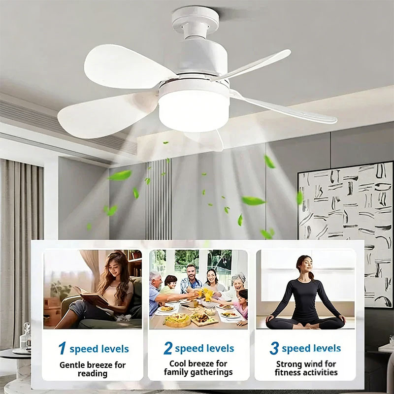 E27 Screw Ceiling Fan Light wi - Home Bathroom Exhaust Fan avaliação e preço