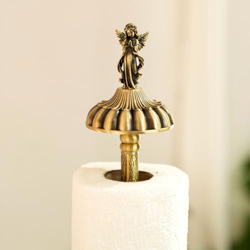 Antique-Style Brass Angel-Topp - Home Bathroom Paper Towel Dispenser avaliação e preço