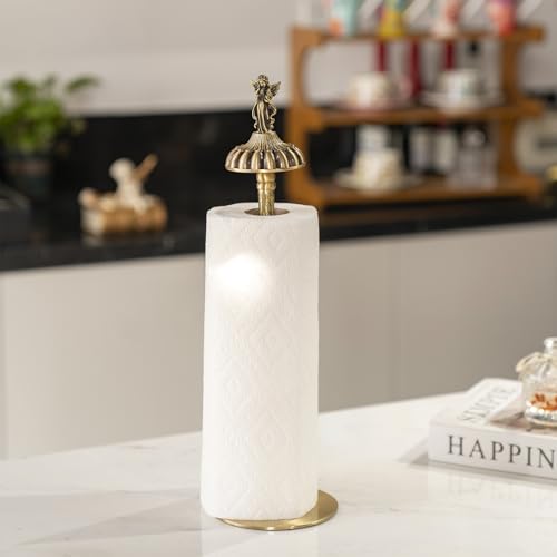 Antique-Style Brass Angel-Topp - Home Bathroom Paper Towel Dispenser avaliação e preço