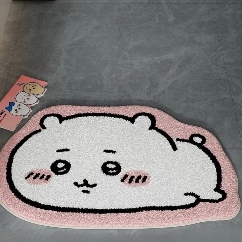 Chiikawa Cartoon Rug Anime Hac - Home Bathroom Floor Mats avaliação e preço