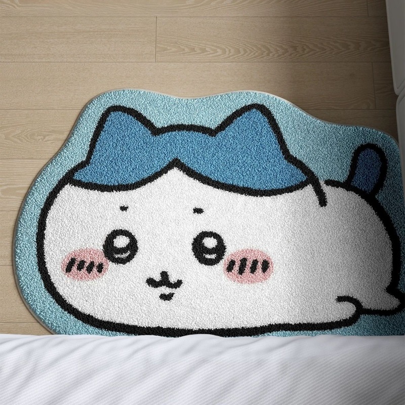 Chiikawa Cartoon Rug Anime Hac - Home Bathroom Floor Mats avaliação e preço