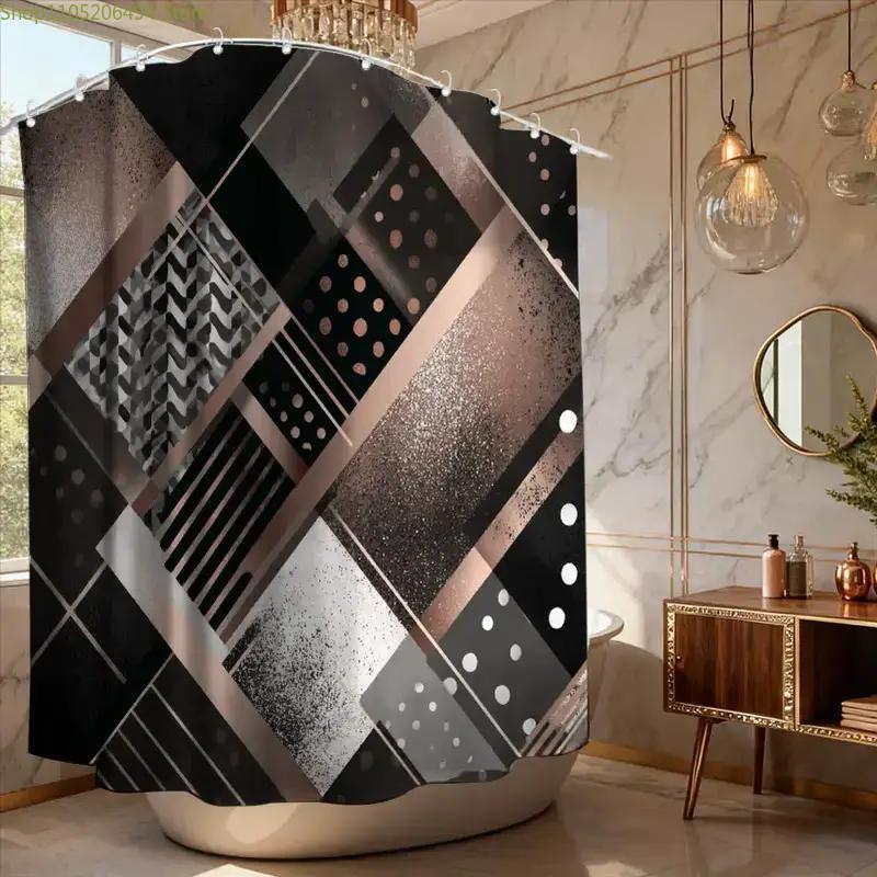 Modern Geometric Abstract Show - Home Decor Bathroom Ideas avaliação e preço
