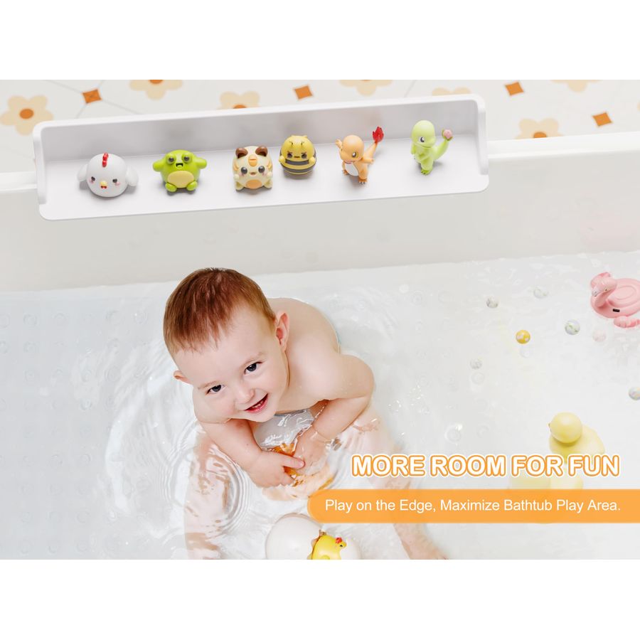 Bathtub Splash Guard PlayPad w - Bath Caddy Tray avaliação e preço