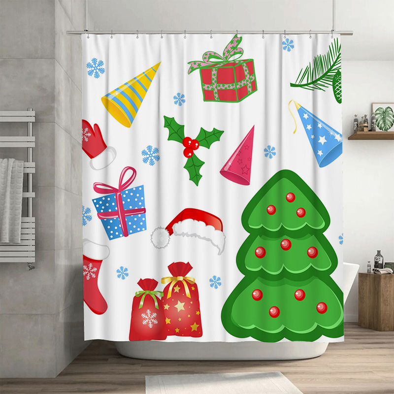 TU Shower Curtain Christmas Fo - Home Decor Bathroom Ideas avaliação e preço