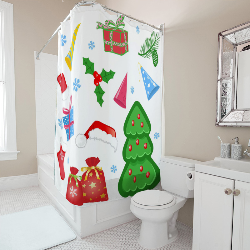 TU Shower Curtain Christmas Fo - Home Decor Bathroom Ideas avaliação e preço