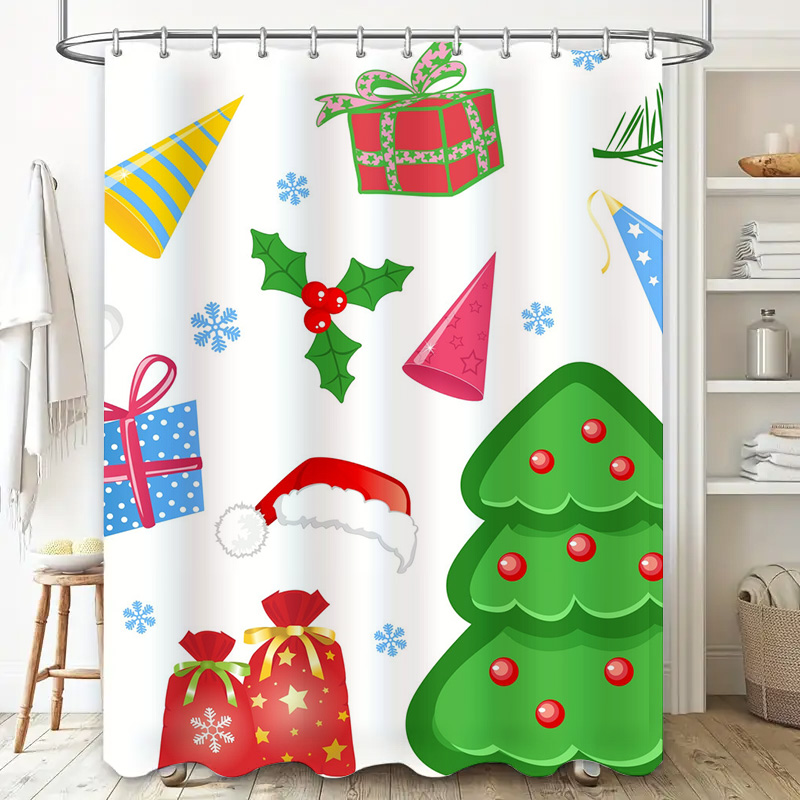 TU Shower Curtain Christmas Fo - Home Decor Bathroom Ideas avaliação e preço