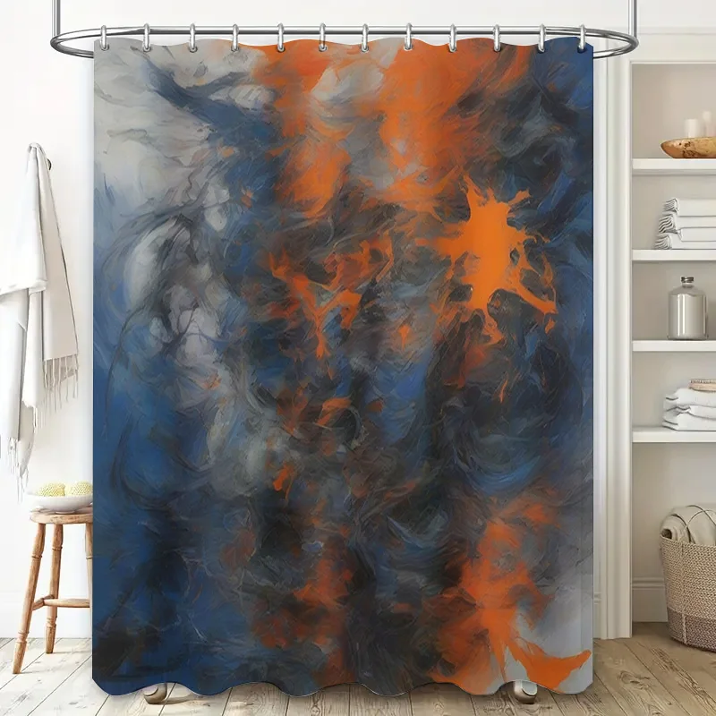 Luxury Blue Orange Watercolor  - Home Decor Bathroom Ideas avaliação e preço