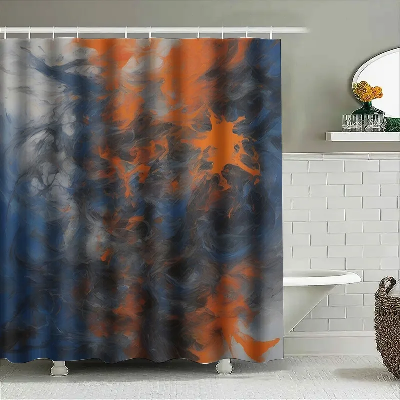 Luxury Blue Orange Watercolor  - Home Decor Bathroom Ideas avaliação e preço