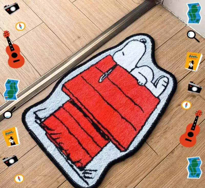 Cute Snoopy Cartoon Floor Mat  - Home Bathroom Floor Mats avaliação e preço