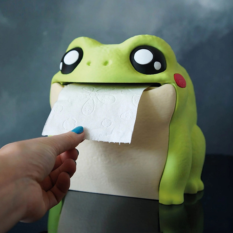 Funny Frog Tissue Box Portable - Home Bathroom Paper Towel Dispenser avaliação e preço