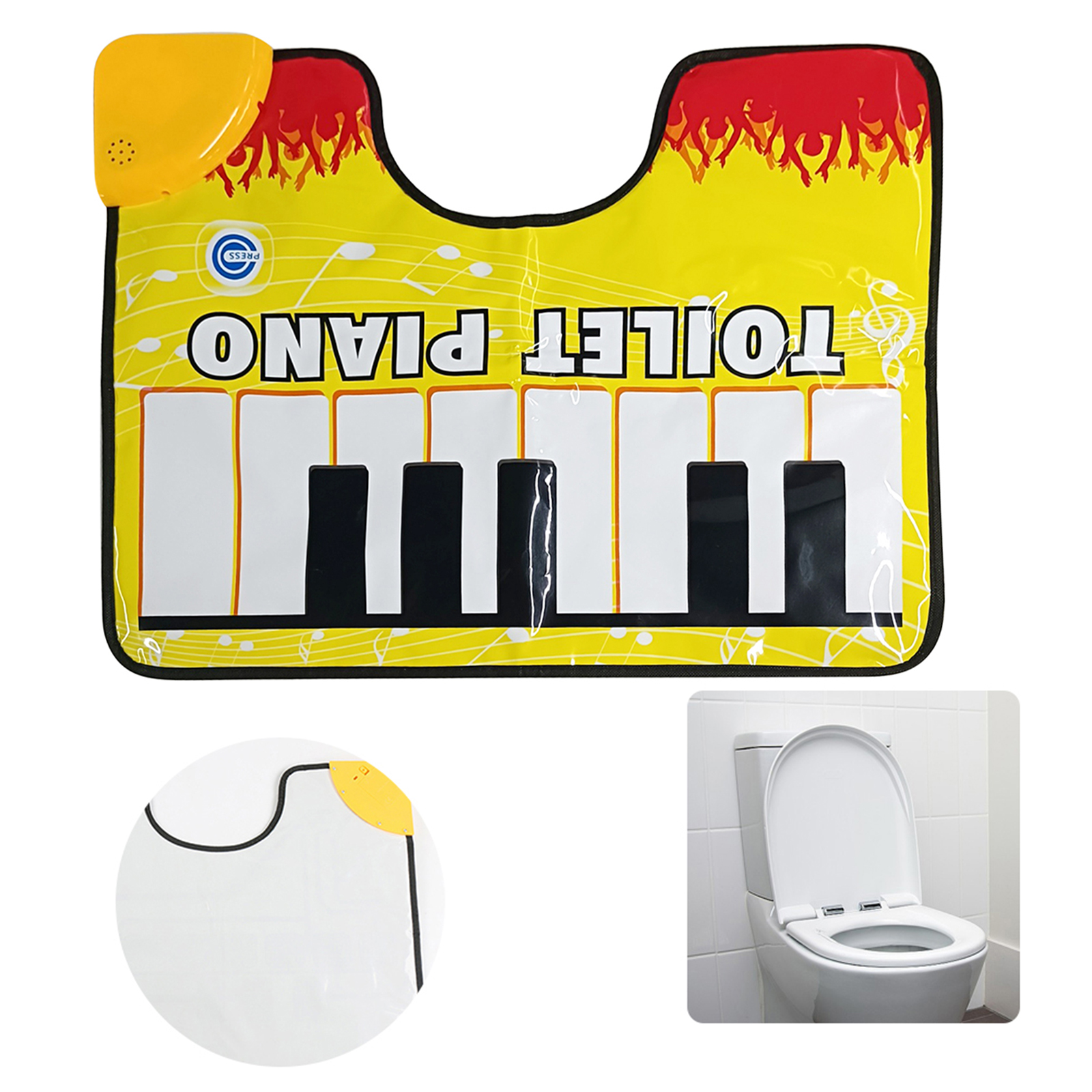 Toilet Piano Mat Novelty Potty - Home Bathroom Floor Mats avaliação e preço