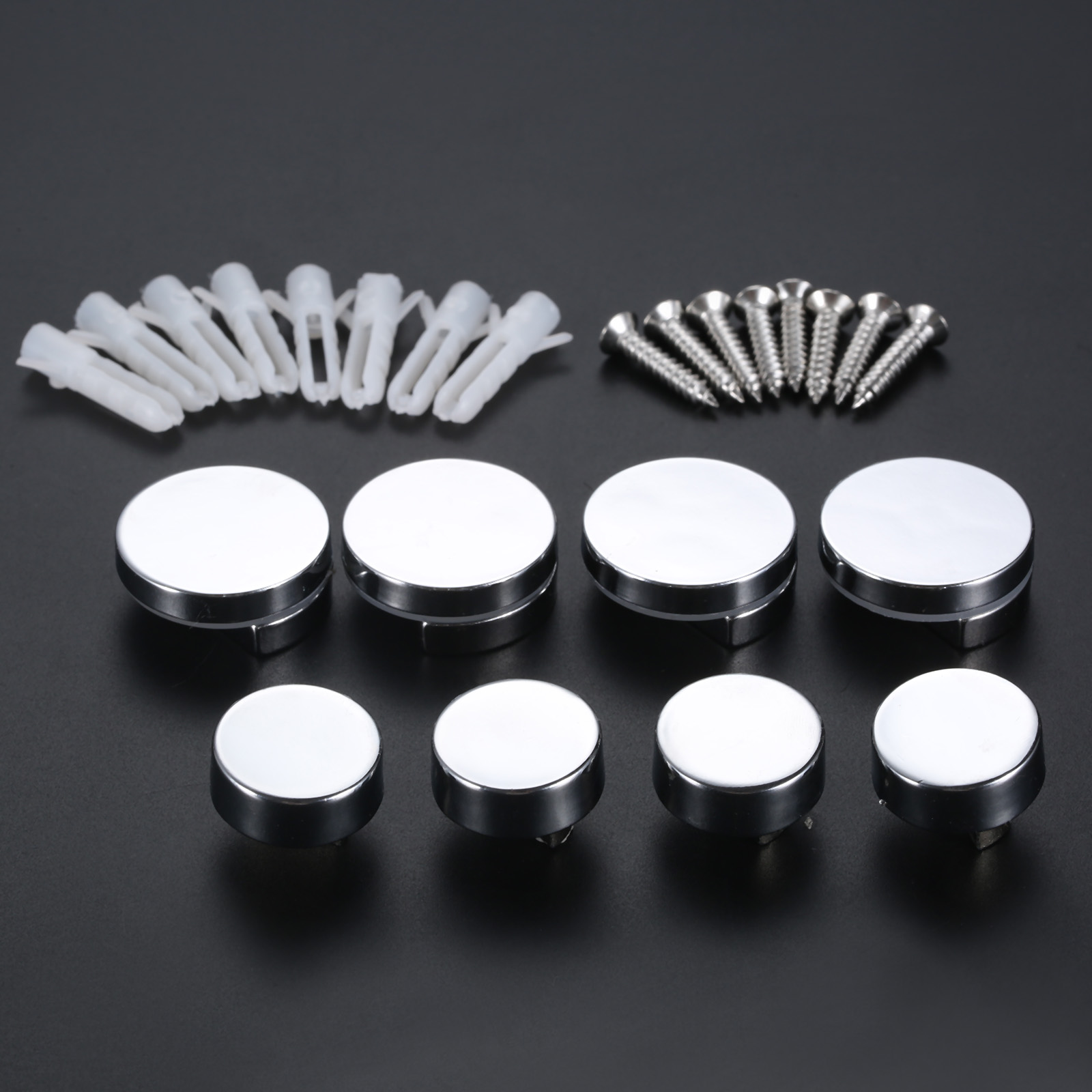 4pcs 20/27mm Round Glass Clamp - Home Hardware Bathroom Mirrors avaliação e preço