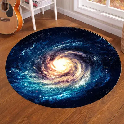 Galaxy Earth Moon Round Carpet - Home Bathroom Floor Mats avaliação e preço