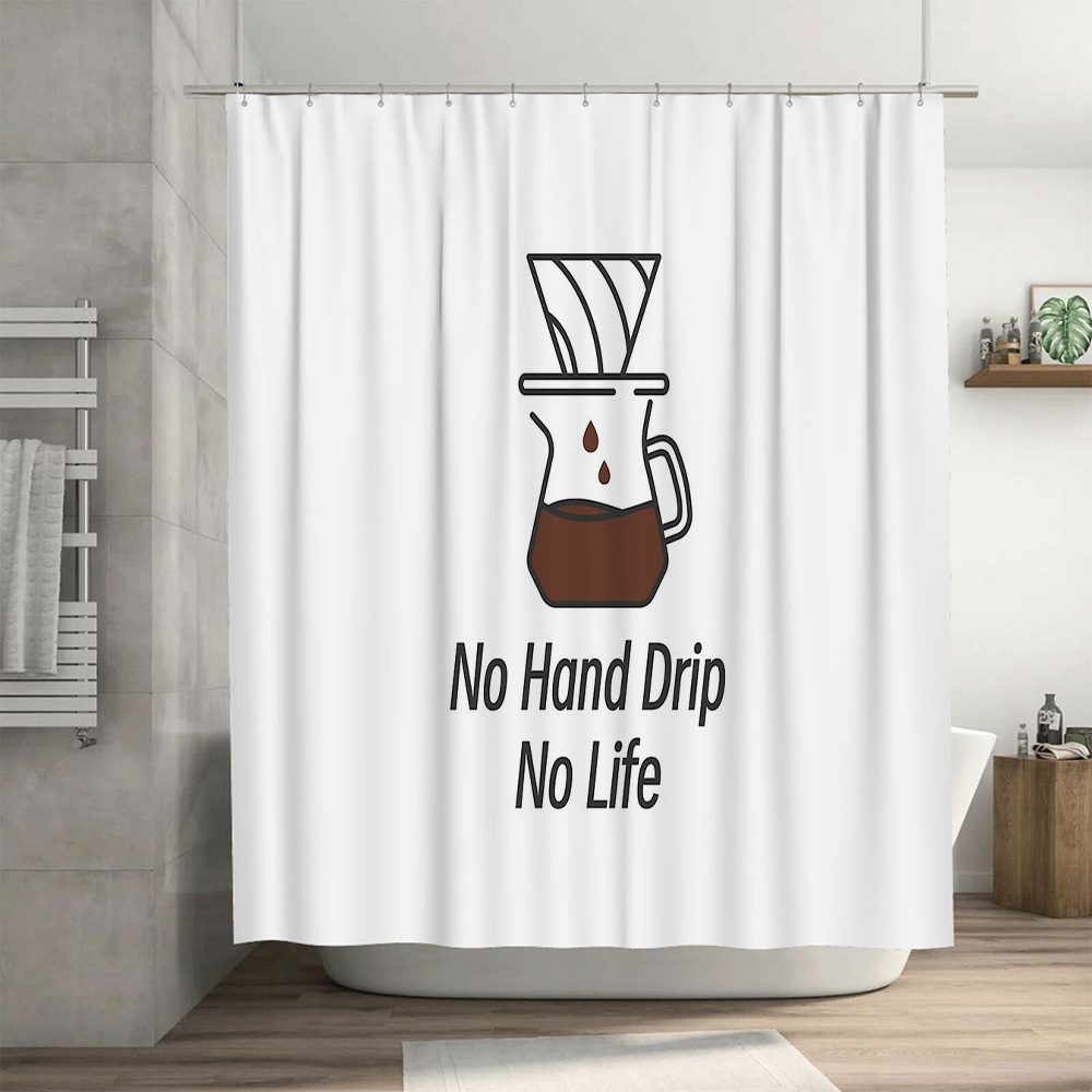 Coffee Lover Shower Curtain Fu - Home Decor Bathroom Ideas avaliação e preço