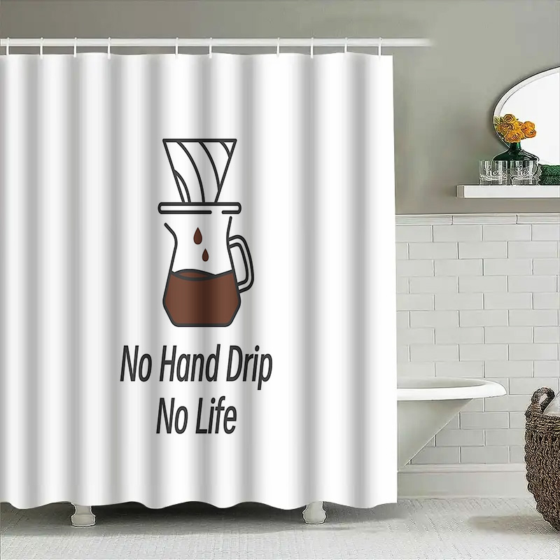 Coffee Lover Shower Curtain Fu - Home Decor Bathroom Ideas avaliação e preço