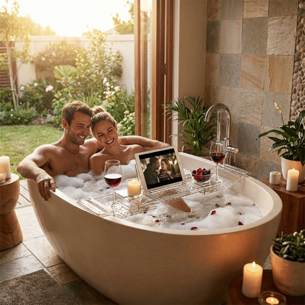 Transparent Bathtub Holder Tra - Bath Caddy Tray avaliação e preço