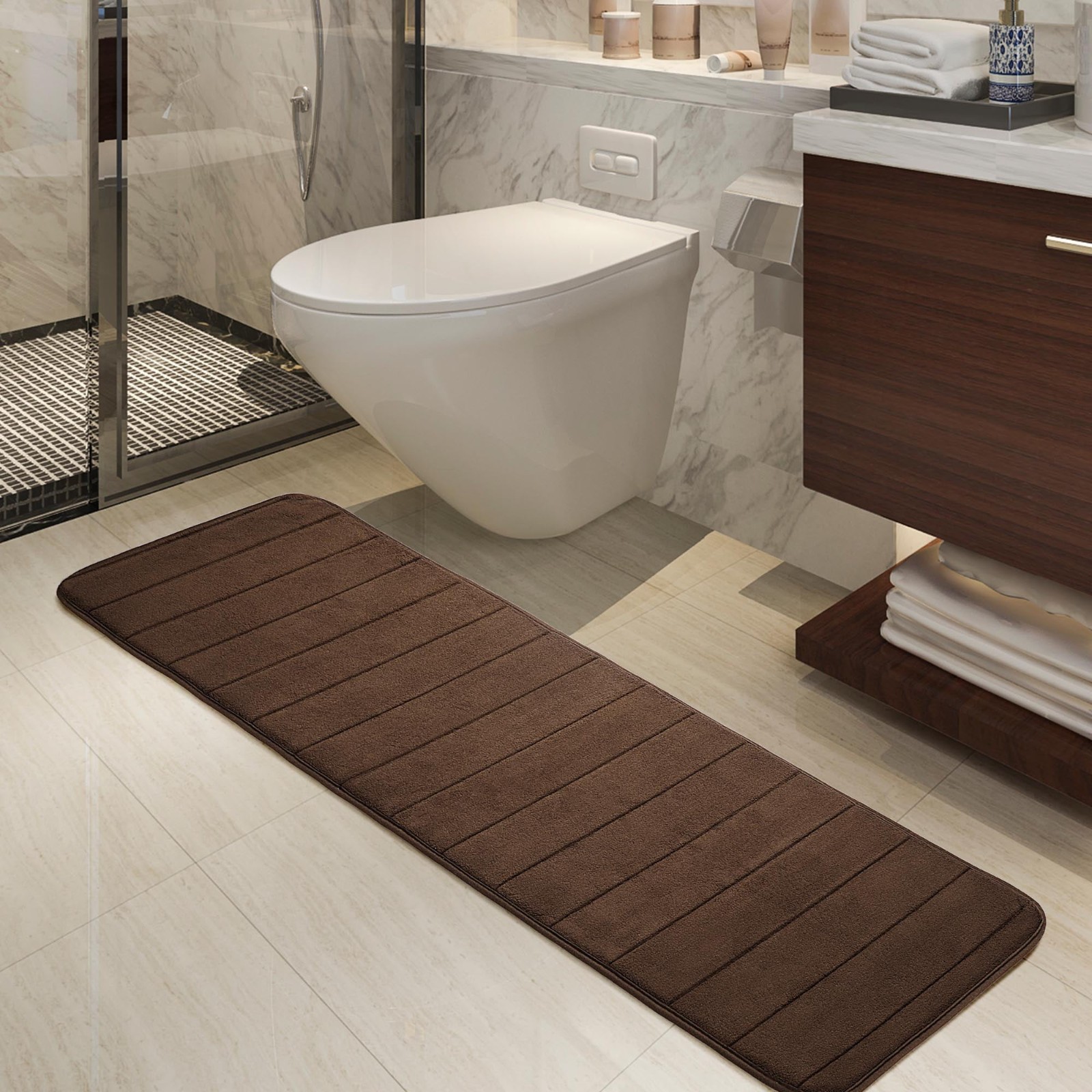 Long Oversized Bathroom Rug Me - Home Bathroom Floor Mats avaliação e preço