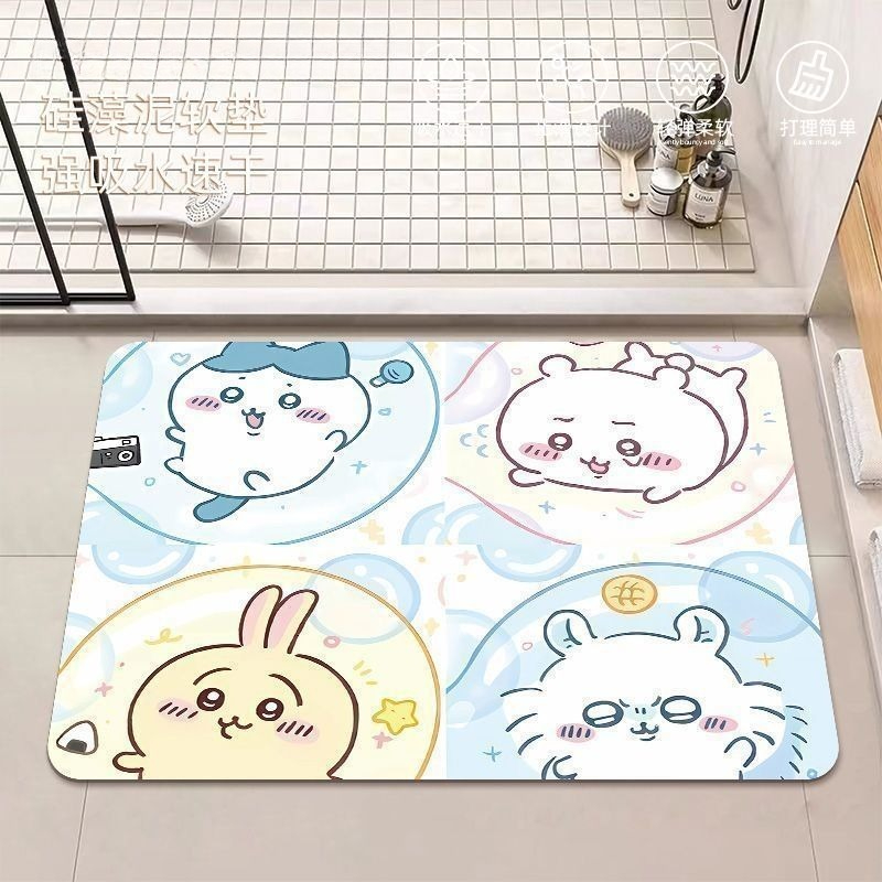 Anime Chiikawa Hachiware Usagi - Home Bathroom Floor Mats avaliação e preço