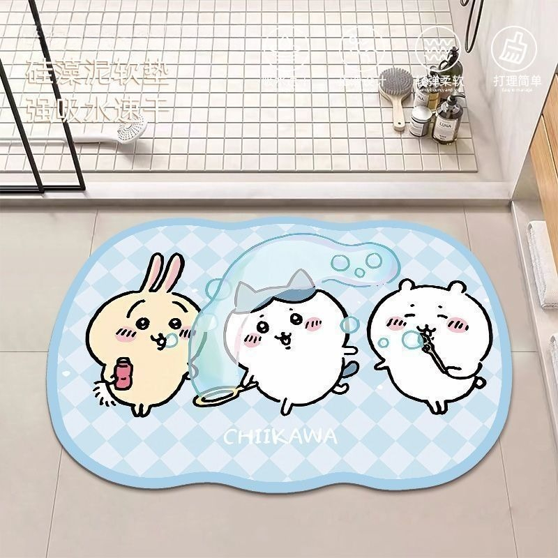 Anime Chiikawa Hachiware Usagi - Home Bathroom Floor Mats avaliação e preço