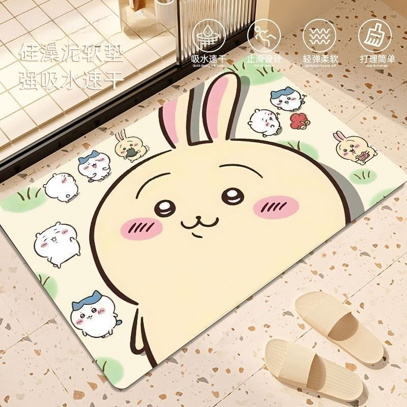 Anime Chiikawa Hachiware Usagi - Home Bathroom Floor Mats avaliação e preço